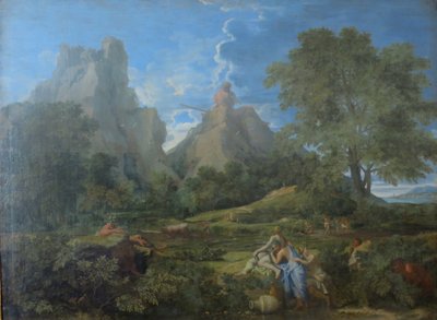 Landschaft mit Polyphemus von Nicolas Poussin